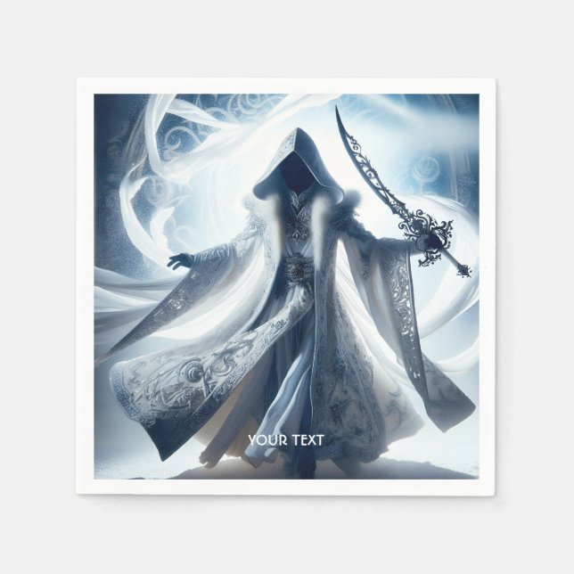 Fantasy Söt Vit Ljus Figur Pappersservett (Framsidan)