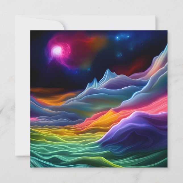 Fantasy Space Escape Inbjudningar (Framsida)