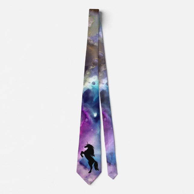 Fantasy Space Nebula Unicorn Dragon Rosa blue Slips (Framsida)