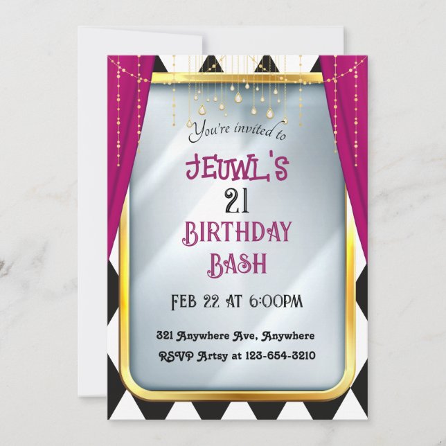 Fantasy Spegel Inbjudningar (Framsida)