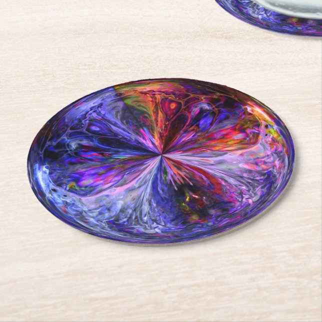 Fantasy Sphere Underlägg Papper Rund (Vinklad)