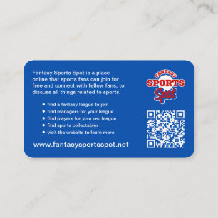 Fantasy Sports Spot Visitkort