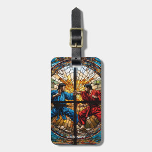 Fantasy Stached Glass Karate Bagagebricka