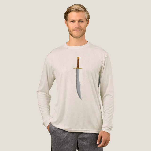 Fantasy Stål Dagger Illustration T Shirt (Hel framsida)