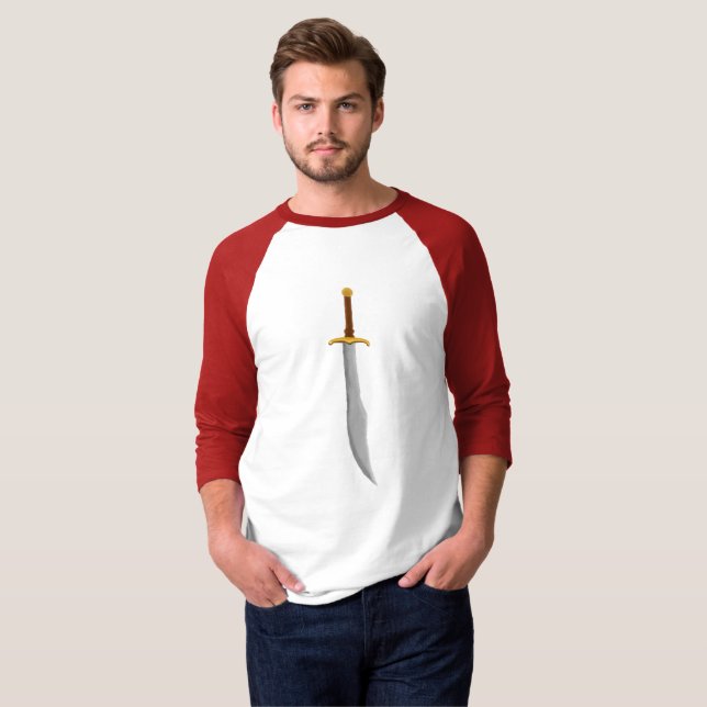 Fantasy Stål Dolk Illustration T Shirt (Hel framsida)