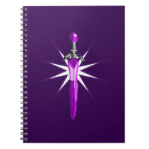 Fantasy Starburst Warrior barn Spiral Notebook