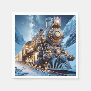 Fantasy Steam Tåg Winter Pappersservett