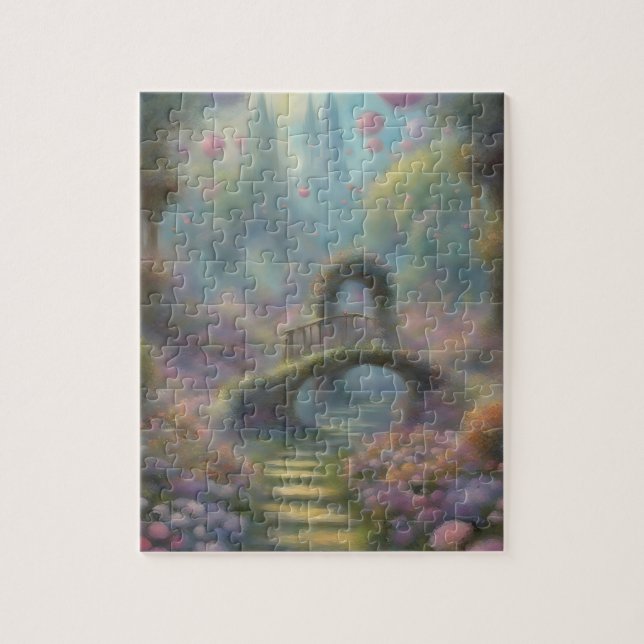 Fantasy Stil Monet Garden Pussel (Vertikal)