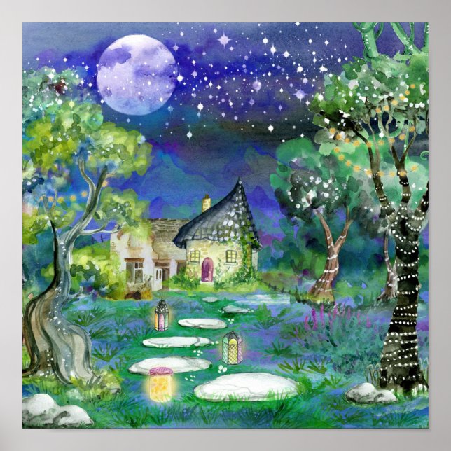 Fantasy Storybook Fairyland liggande bild Poster (Framsidan)
