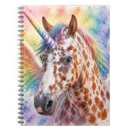 Fantasy Surreal Appaloosa Enhörning Pegasus  Anteckningsbok