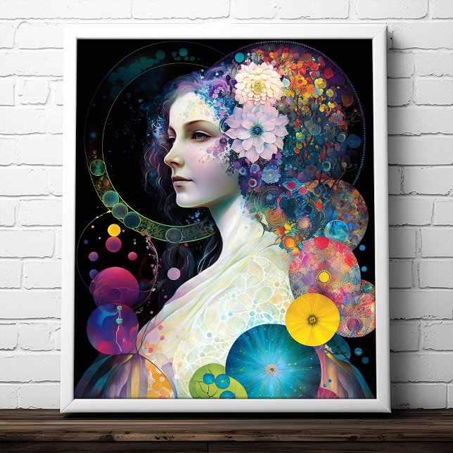 Fantasy Surreal Cosmic Woman Goddess Poster (Skapare uppladdad)