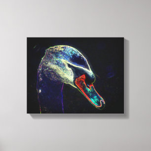 Fantasy Svan Abstrakt Animal Art Canvastryck