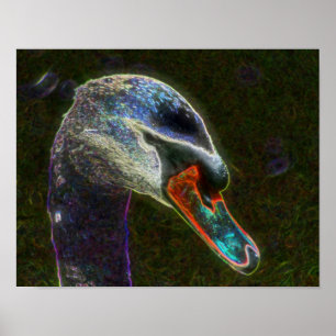 Fantasy Svan Animal Art Poster