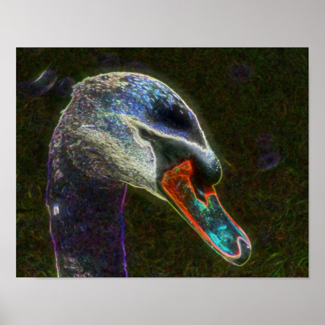 Fantasy Svan Animal Art Poster (Framsidan)