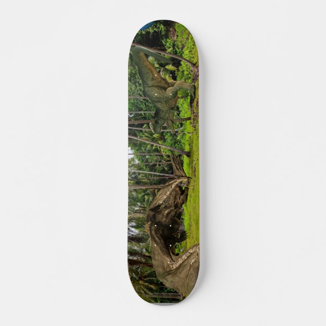 Fantasy T-Rex Tyrannosaurus Drak-kamp  Mini Skateboard Bräda 18,5 Cm (Framsida)