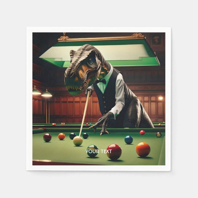 Fantasy T-rex-uppspelningsnooker Pappersservett (Framsidan)