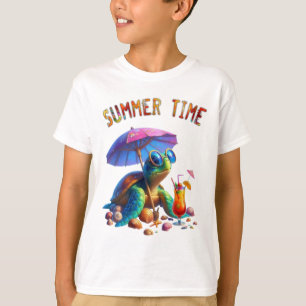 Fantasy tecknad av en sköldpaddsavslappning på str t shirt