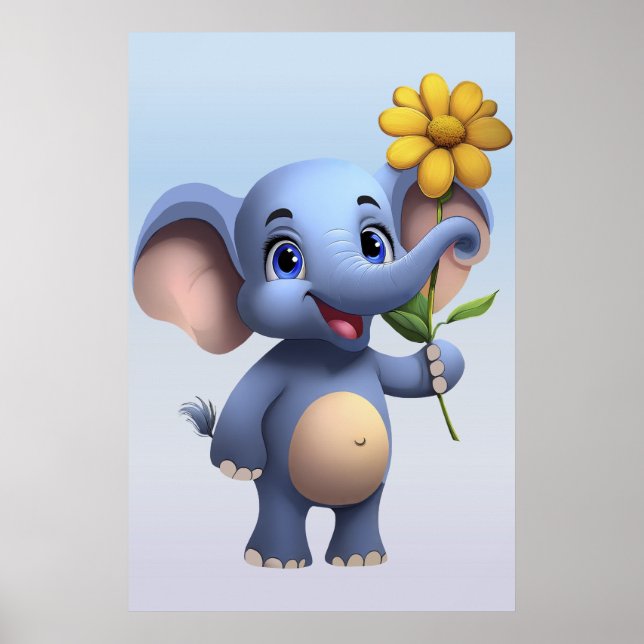 Fantasy Tecknad Elephant Poster (Framsidan)