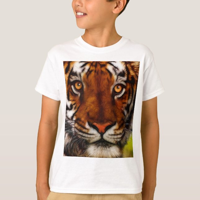 Fantasy Tiger Big Cat Wildlife T-shirt (Framsida)