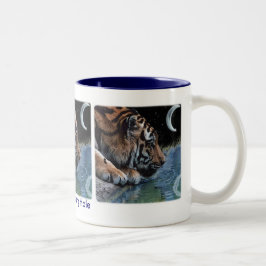 Fantasy Tiger & Måne Två-Tonad Mugg