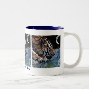 Fantasy Tiger & Måne Två-Tonad Mugg