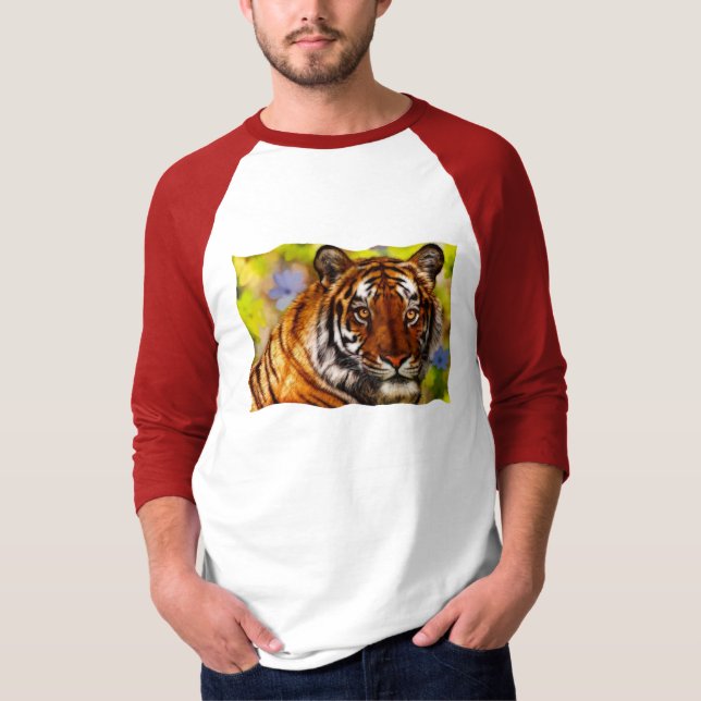 Fantasy Tiger & Måne Wildlife Tee Shirt (Framsida)