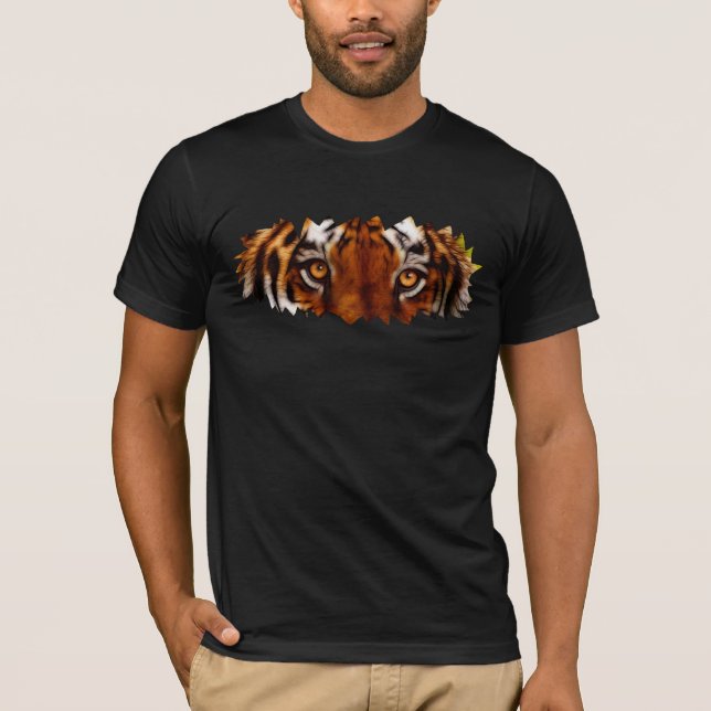 Fantasy Tiger Ögon Wildlife Shirt Tee (Framsida)