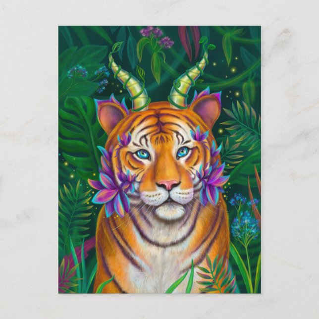 Fantasy Tiger Vykort (Framsida)