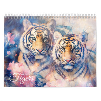 Fantasy Tigers in Abstract Style Kalender