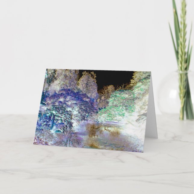 Fantasy Träd Abstrakt liggande Kort (Framsida)