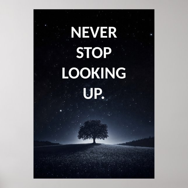 Fantasy Träd Motivative Positive Poster (Framsidan)