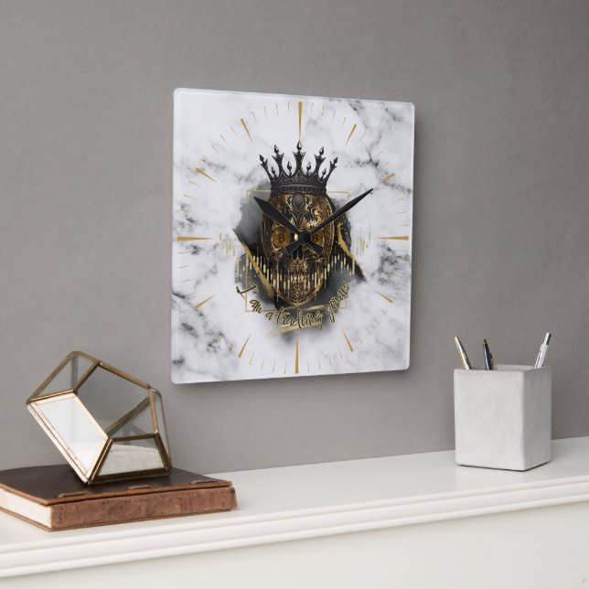 Fantasy Trade Design | Crypto Btc | Bekräftelser Fyrkantig Klocka (Kontor)