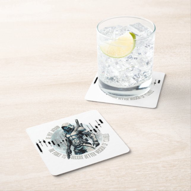 Fantasy trade design | Cyberpunk | Self growth Underlägg Papper Kvadrat (Insitu)