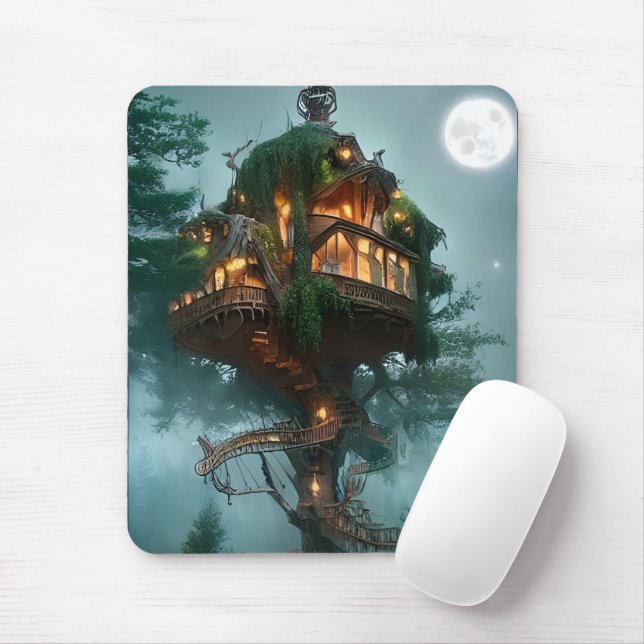 Fantasy Tree House Digital konst   Musmatta (Med mus)