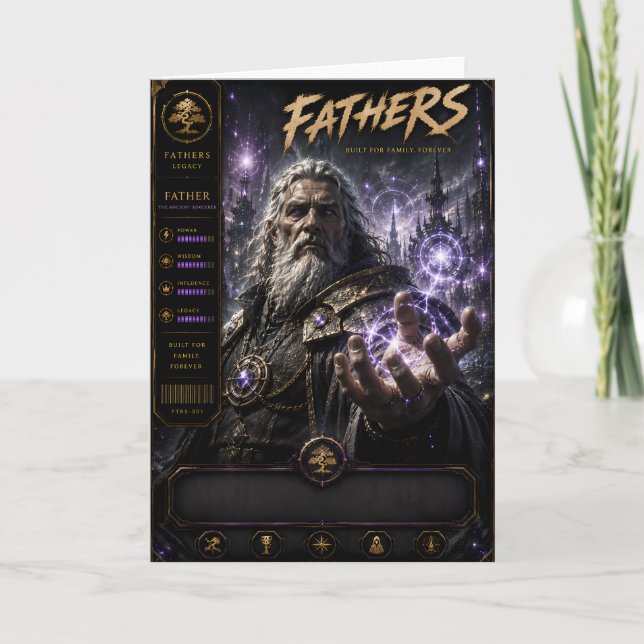 Fantasy Trollkarl Fader Kort (Framsida)