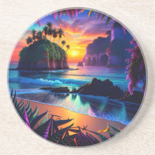 Fantasy Tropical Beach Three Underlägg