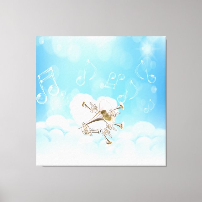 Fantasy Trumpets Wrapped Canvas (Framsida)