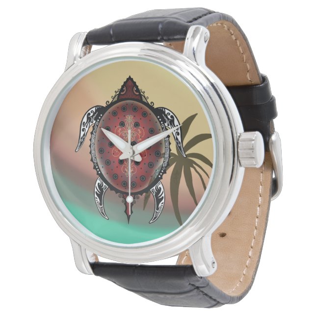 Fantasy Turtle Tattoo Armbandsur (Vinklad)