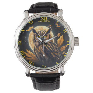 Fantasy Uggla Halloween Måne Armbandsur