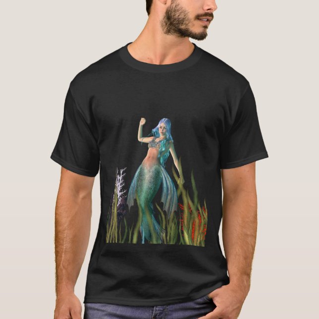 Fantasy Underwater Sjöjungfru T Shirt (Framsida)