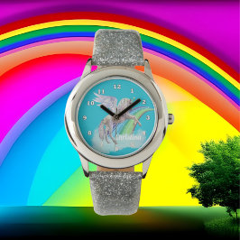 Fantasy Unicorn add namn Flickor Armbandsur