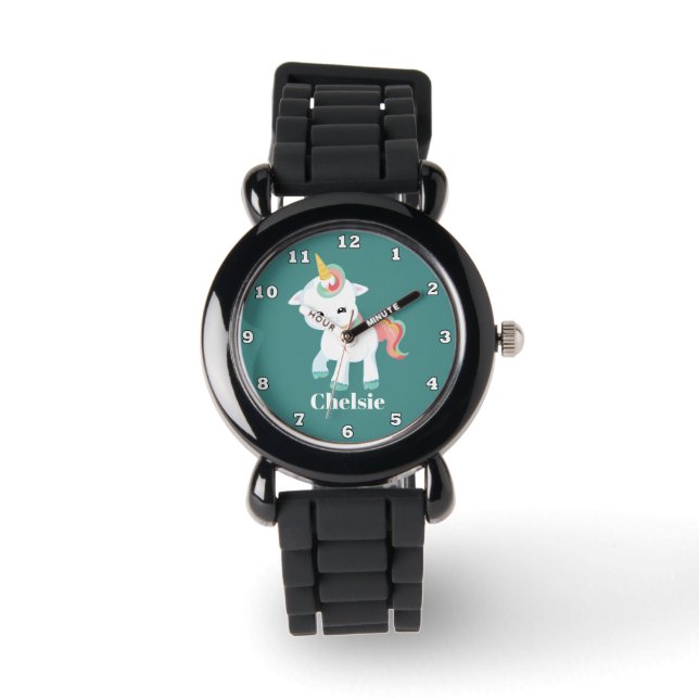 Fantasy Unicorn add namn watch tjejer Armbandsur (Framsida)