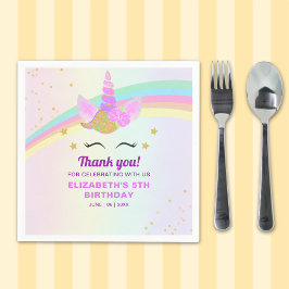 Fantasy Unicorn Birthday Girl Party Pappersservett
