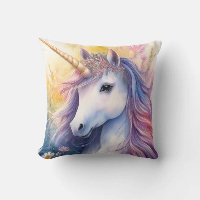 Fantasy Unicorn Dekorativ kudde (Framsida)