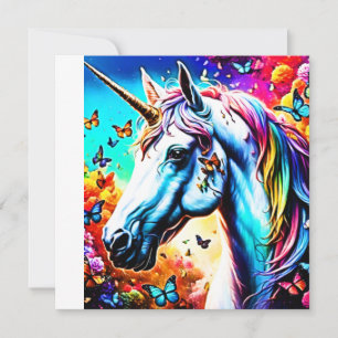 Fantasy Unicorn Design Julkort
