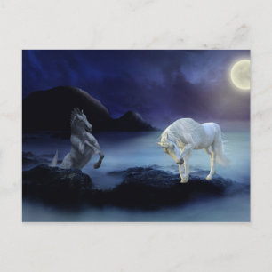 Fantasy Unicorn Hippocampus Mythical Sea Creator Vykort