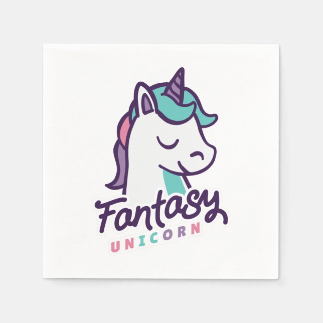 Fantasy Unicorn Pappersservett (Framsidan)