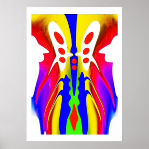 Fantasy utomlands maskin art poster