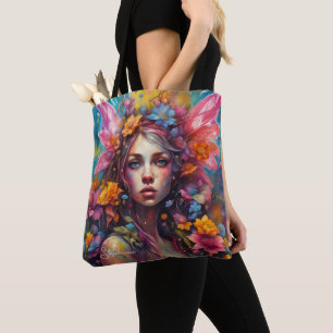 Fantasy Vacker Colorful Flower Fairy Tygkasse