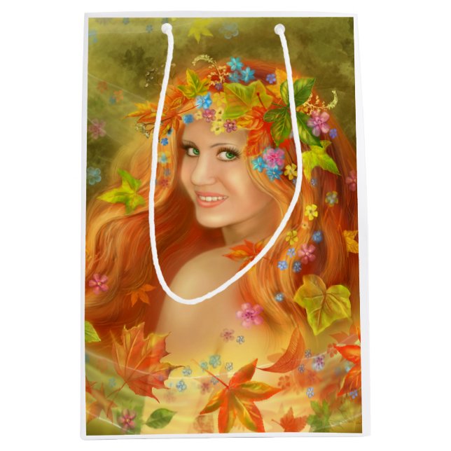 Fantasy Vacker Fairy Women, höst. (Framsidan)